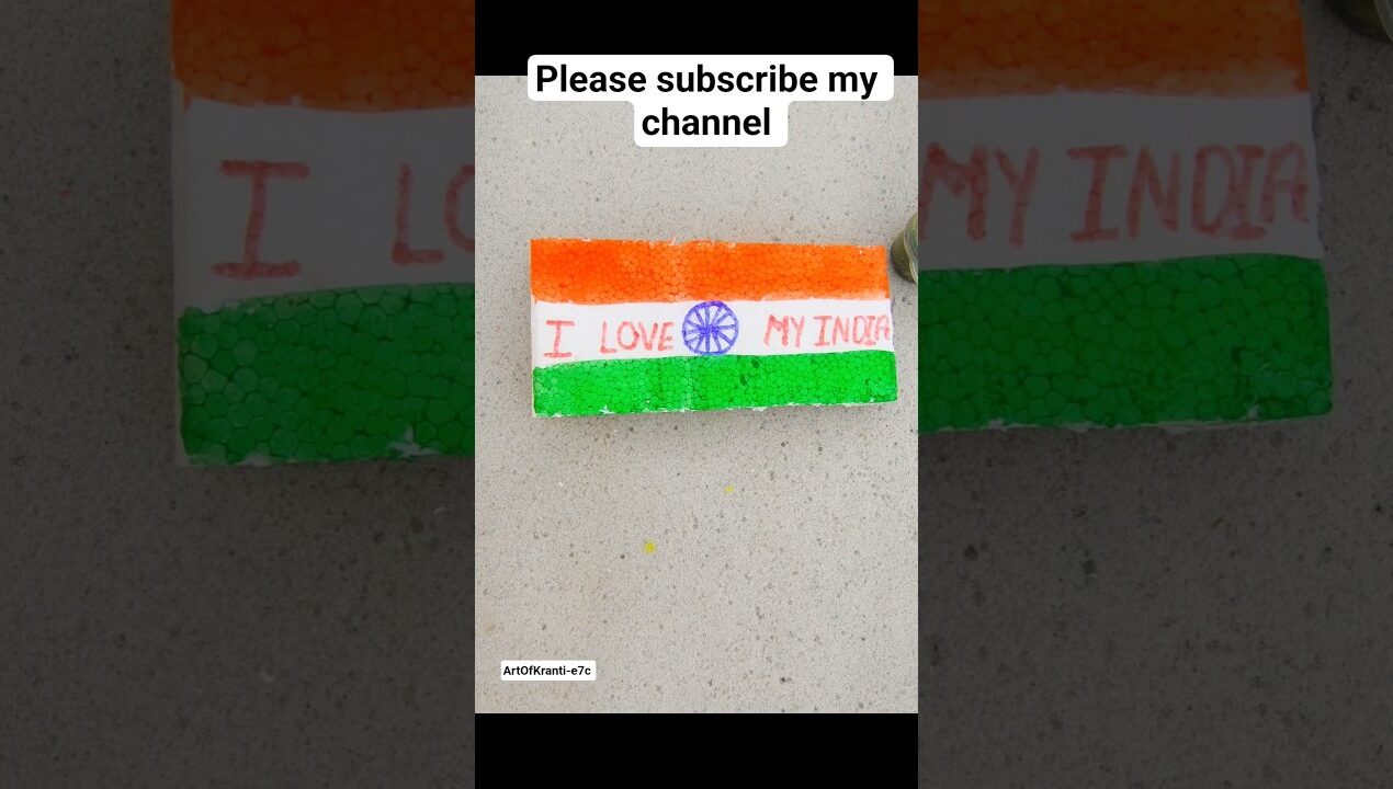 I ❤️ My India 🇮🇳 | Amazing Tiranga Craft Idea | National flag drawing on tharmacol #shorts #viral