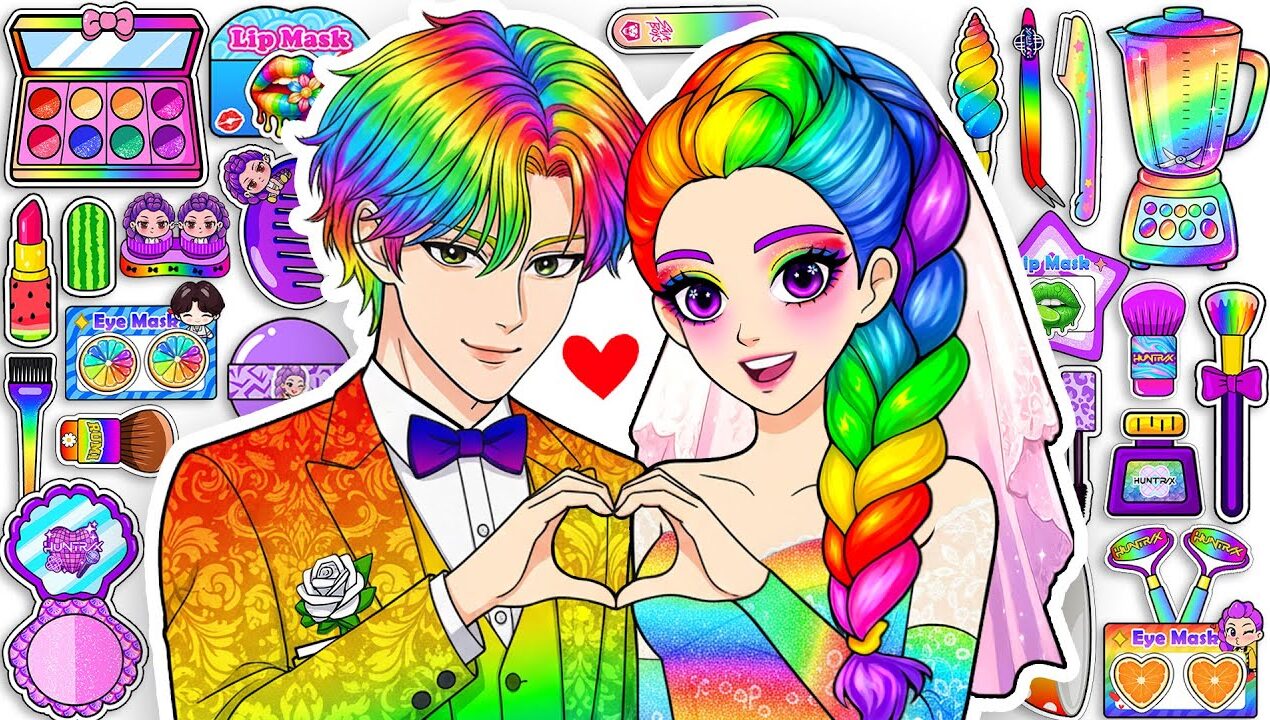 💖Paper DIY💖KPOP DEMON HUNTERS Rumi x Jinu Colorful Hair Care + Skincare + Makeup Blind Bag Unboxing