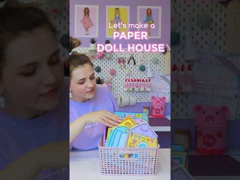 Making a paper mermaid house DIY