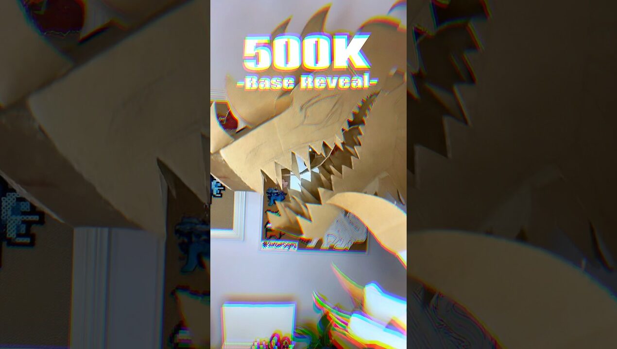 New 500k CARDBOARD Base Reveal?! #paperart #papercrafts #shorts #viral #trending #trend #tiktok #fyp