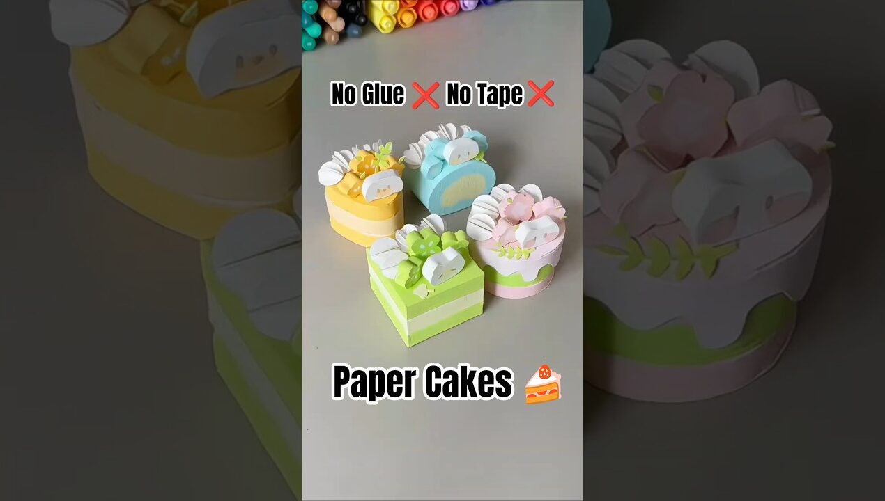 Diy Paper Cakes | Diy Viral Paper Bakery #diy #craft #papercraft #handmade #viral #trending