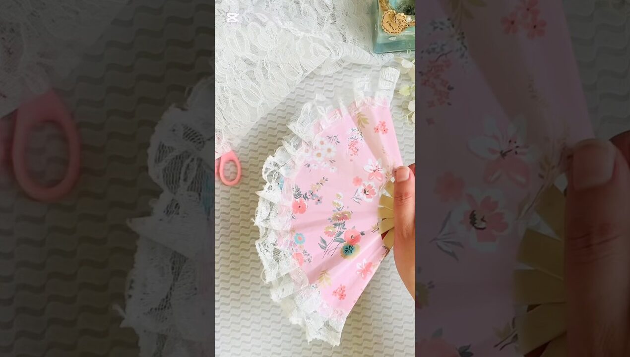 DIY Paper Fan 🎀🌷✨#shorts #art #diy #craft #youtubeshorts