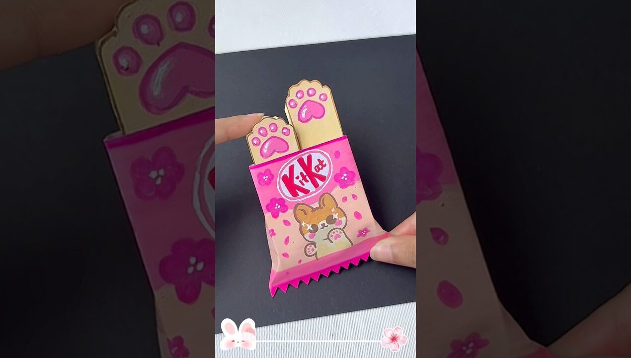 DIY Kitkat pop it 😻 #tonniartandcraft #diy #craft #art #love