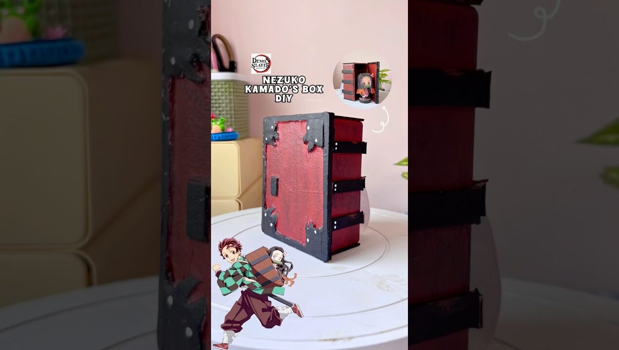 Nezuko Kamado' Box DIY #diy #craft #nezuko #demonslayer #shorts #shortsviral #ytshorts #anime