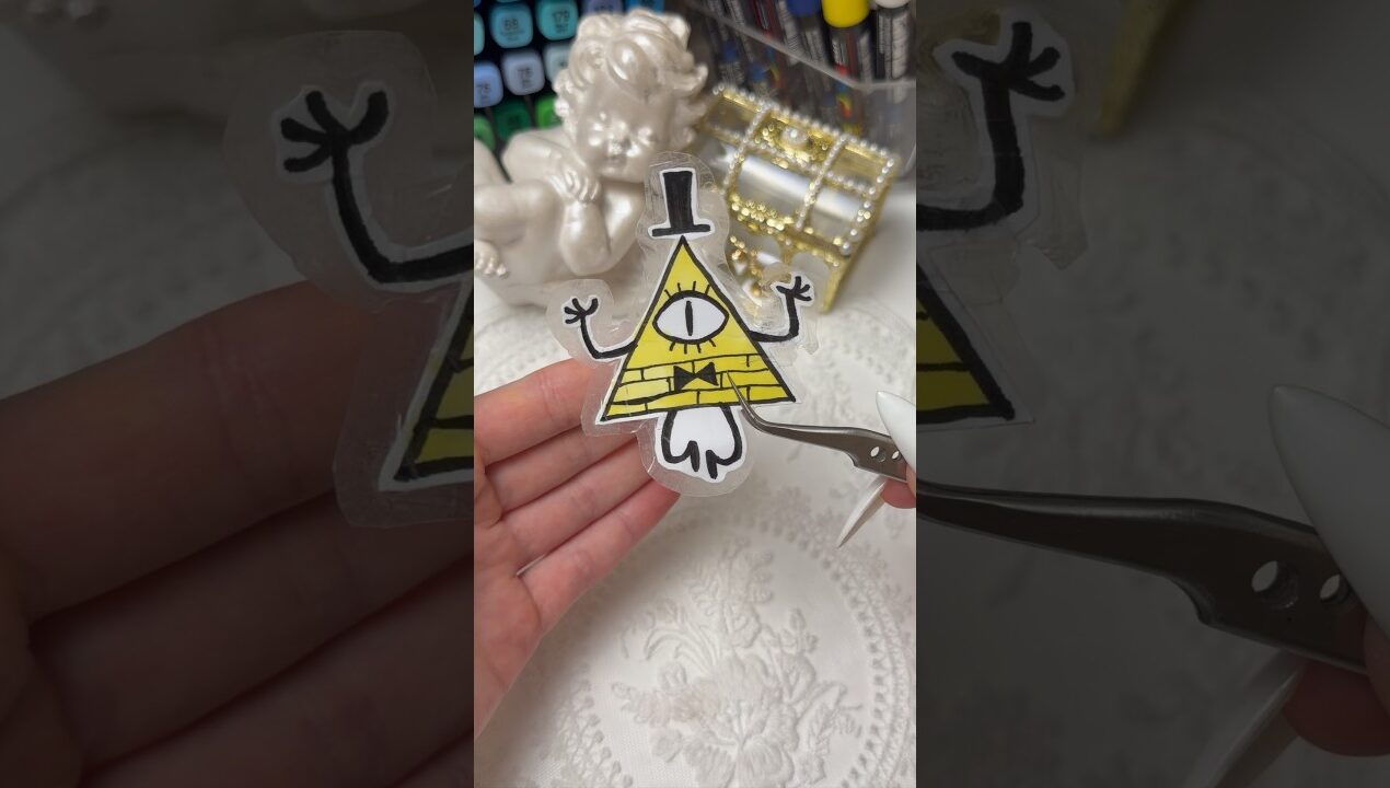 DIY Bill Cipher sticker 🔺👁️#ardrawing #rec #victorianismart #asmr #diy