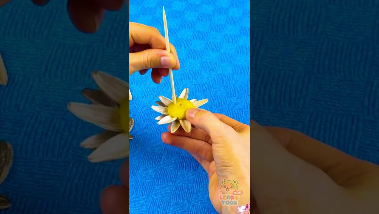 🌻 Wow! Let’s Make a Sunny Flower from Seeds! 😃 #DIY #Kids #Shorts