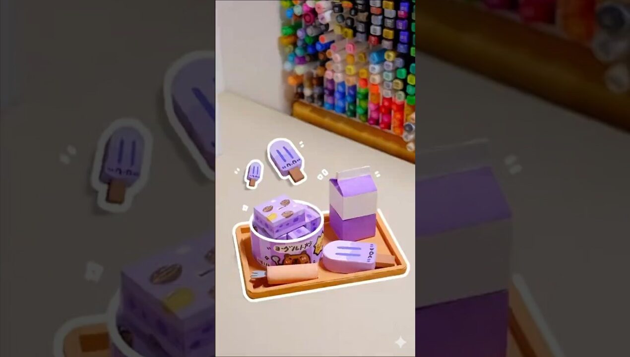 Chị Thỏ DIY kem nho tặng bạn thân #tiemdochoi #minicraft #dochoigiay #chitho #diy