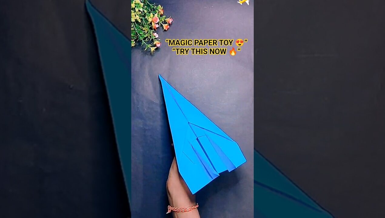 😍Amazing Paper Flying Toy |✈️ Easy DIY Craft for Kids #papercraft #fun #diy #viral #origami #shorts