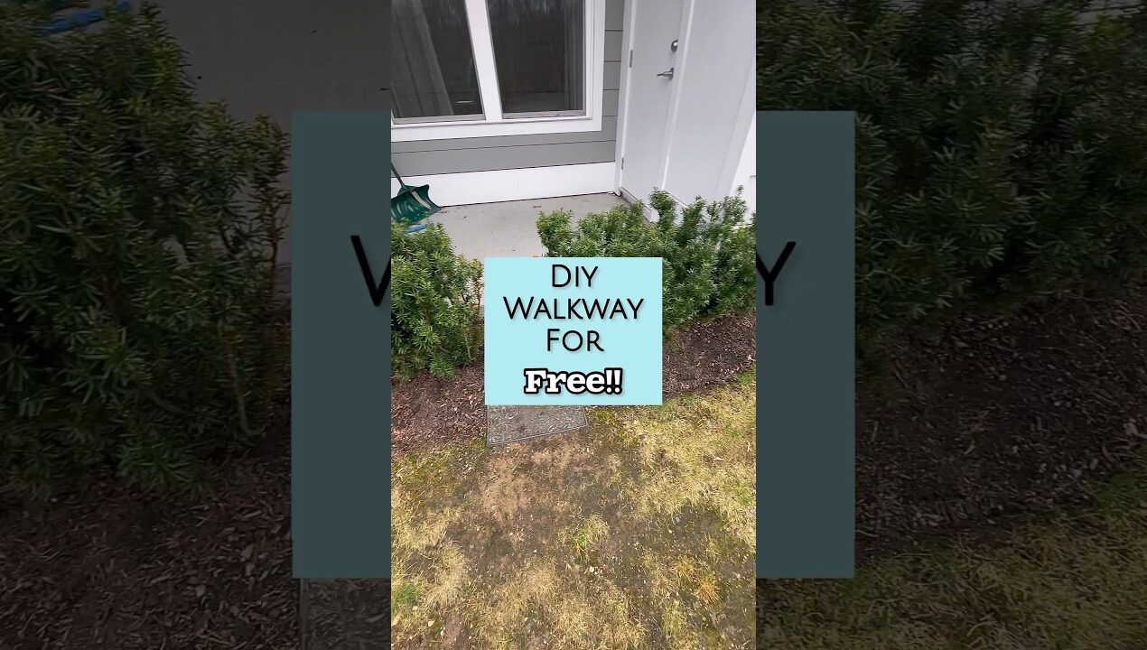 DIY Walkway For Free! #diy #diyideas #diyprojects #patio #homeimprovement #outdoordesign #landscape