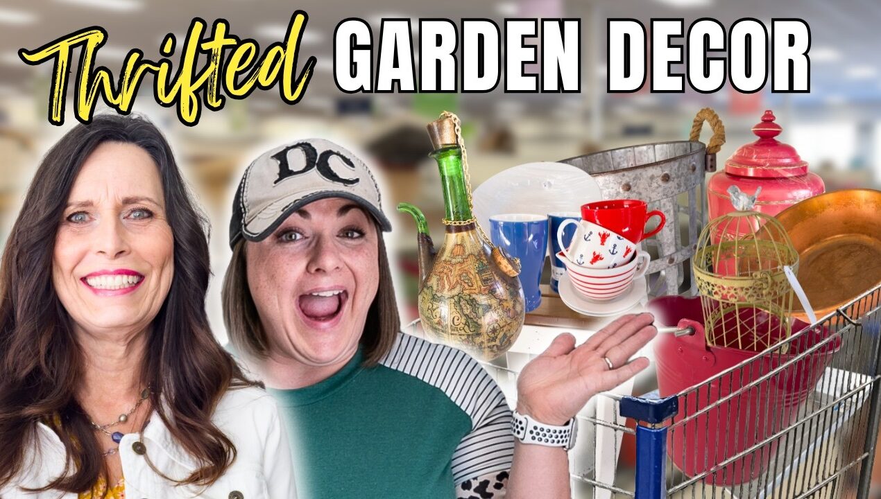 Thrifting For Clever Outdoor Garden Decor (again) this Spring