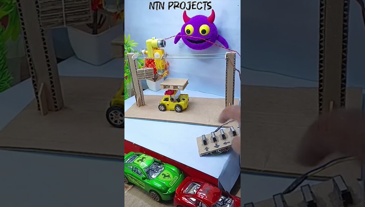 DIY ⚡ Multifunctional Electric Crane 🔌⚡🔥 #schoolproject #diy #ideas #new #experiment