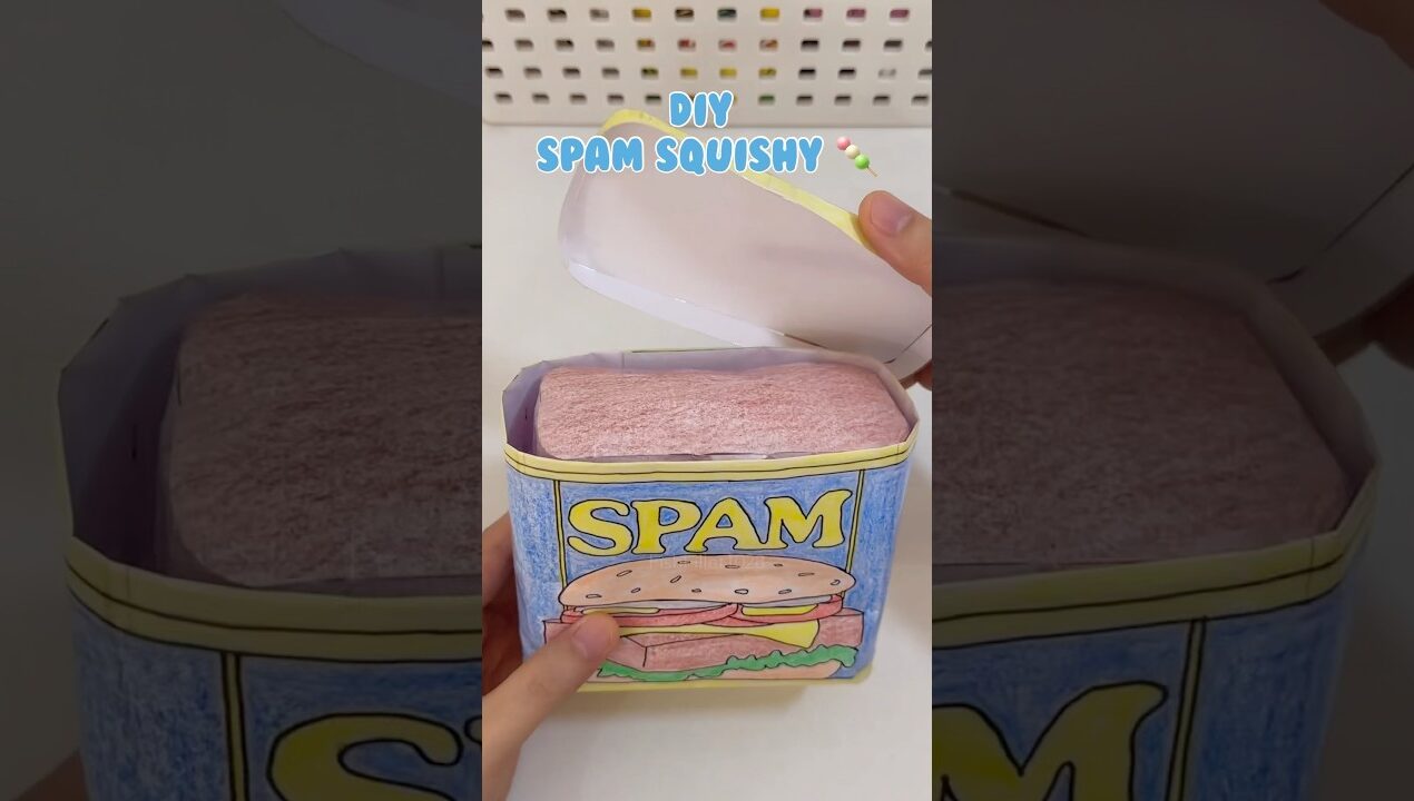 Spam squishy diy #papersquishy #squishy #asmr #tutorial #squish #paperdiy #paper #diy #howto