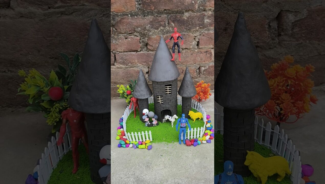 clay miniature house making 🏡🏡#craft #diy #art