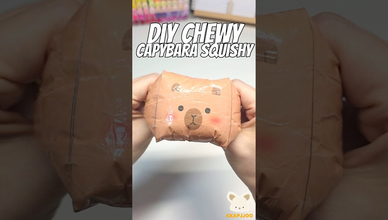 DIY Paper Squishy | Chewy Capybara – So Satisfying #craft #fidgettoys #howtomake