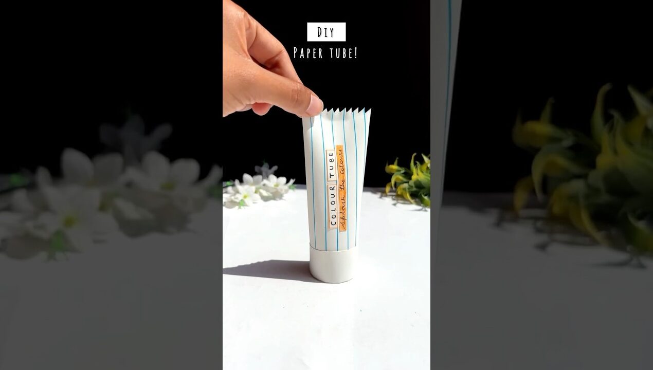 Real or fake🙀just from a piece of paper||give it a try||#papercraft#tube#fake#diy#handmade#ideas