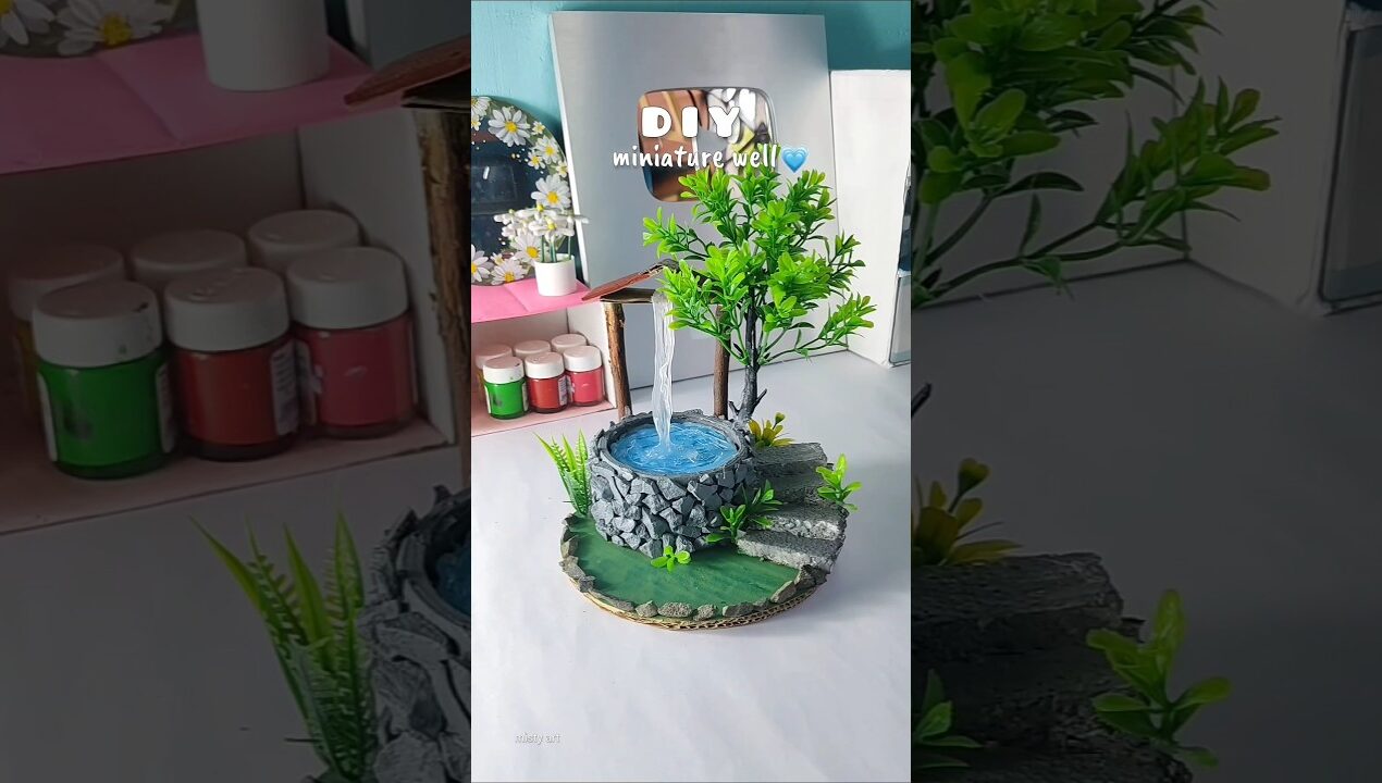 DIY miniature well #diy #youtubeshorts #craft