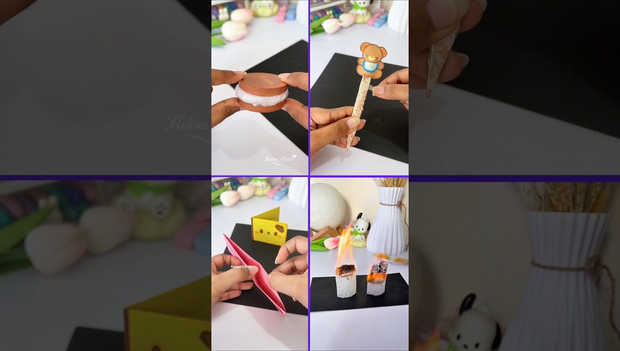 4 Creative Craft Ideas 🤩 #shorts #diy #craft #helenascraft #diyideas