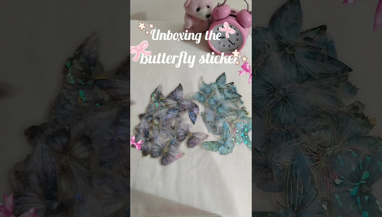 unboxing butterfly sticker #diy#ideas#sticker#shorts#trending#viral#craft#chinnuscraft