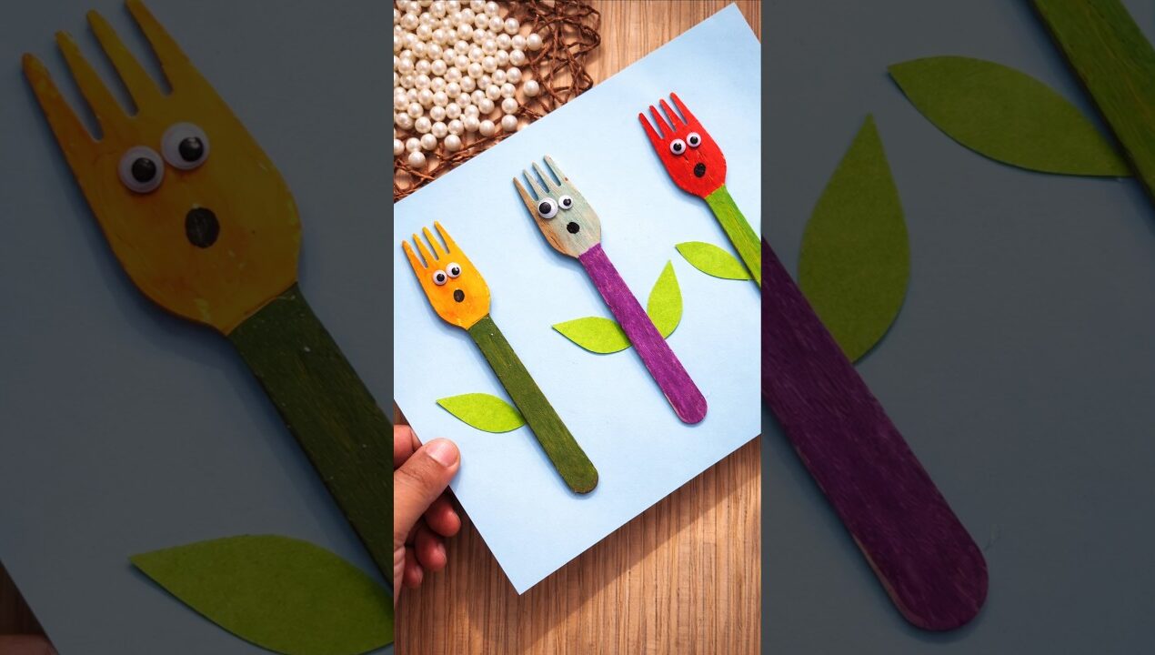 Icecream stick easy craft ideas for kids #shorts #ytshorts #viralvideo #kids #diy #art #papercraft