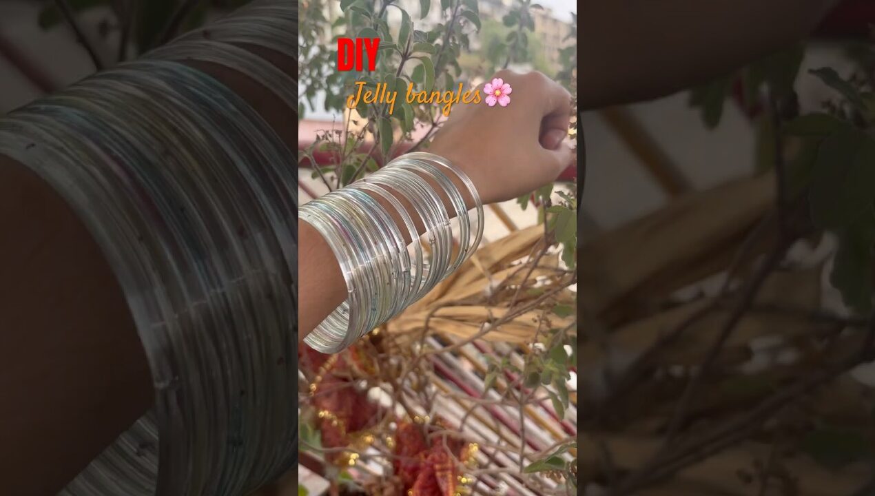 0 paise me banaye DIY trainding jally bangles #sorts #craft #diy #youtubeshorts #trendingshorts #yt