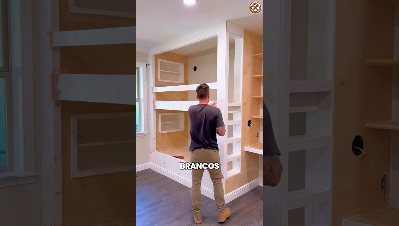 A Cama MAIS Luxuosa Feita do ZERO 😱 #diy #shorts #casa