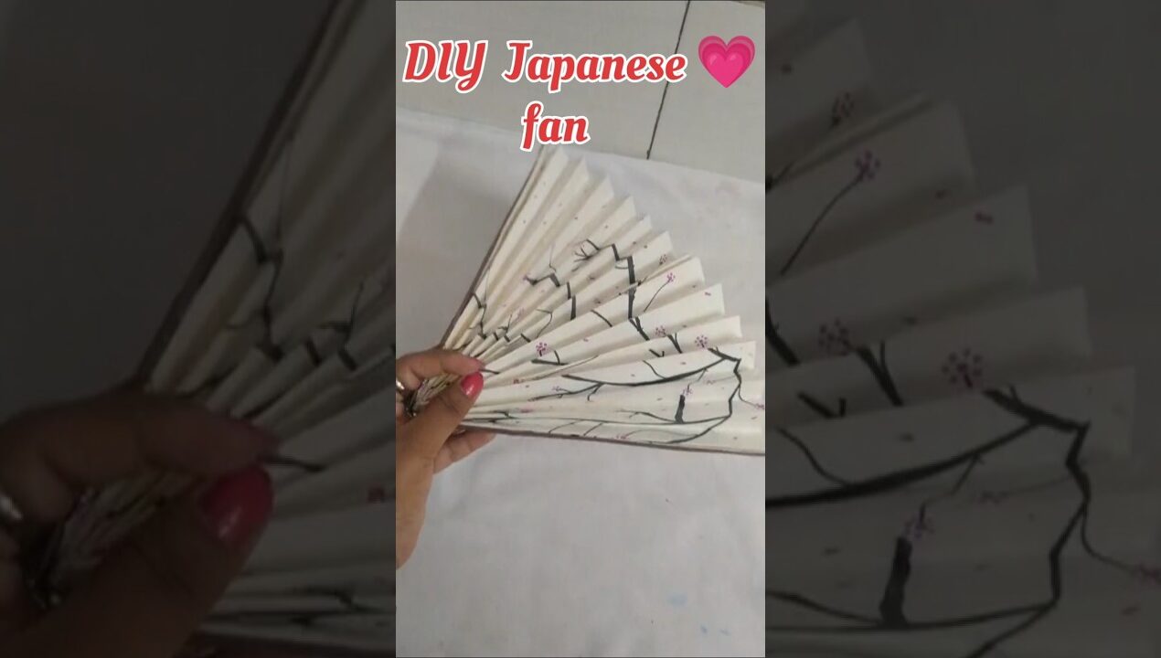 Japanese Fan DIY #diy #art #shorts #trending #viral