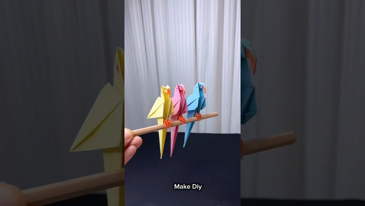 How to Make a Paper Parrot 🦜 | Easy Origami Parrot Step by Step for Beginners #parrot #shorts