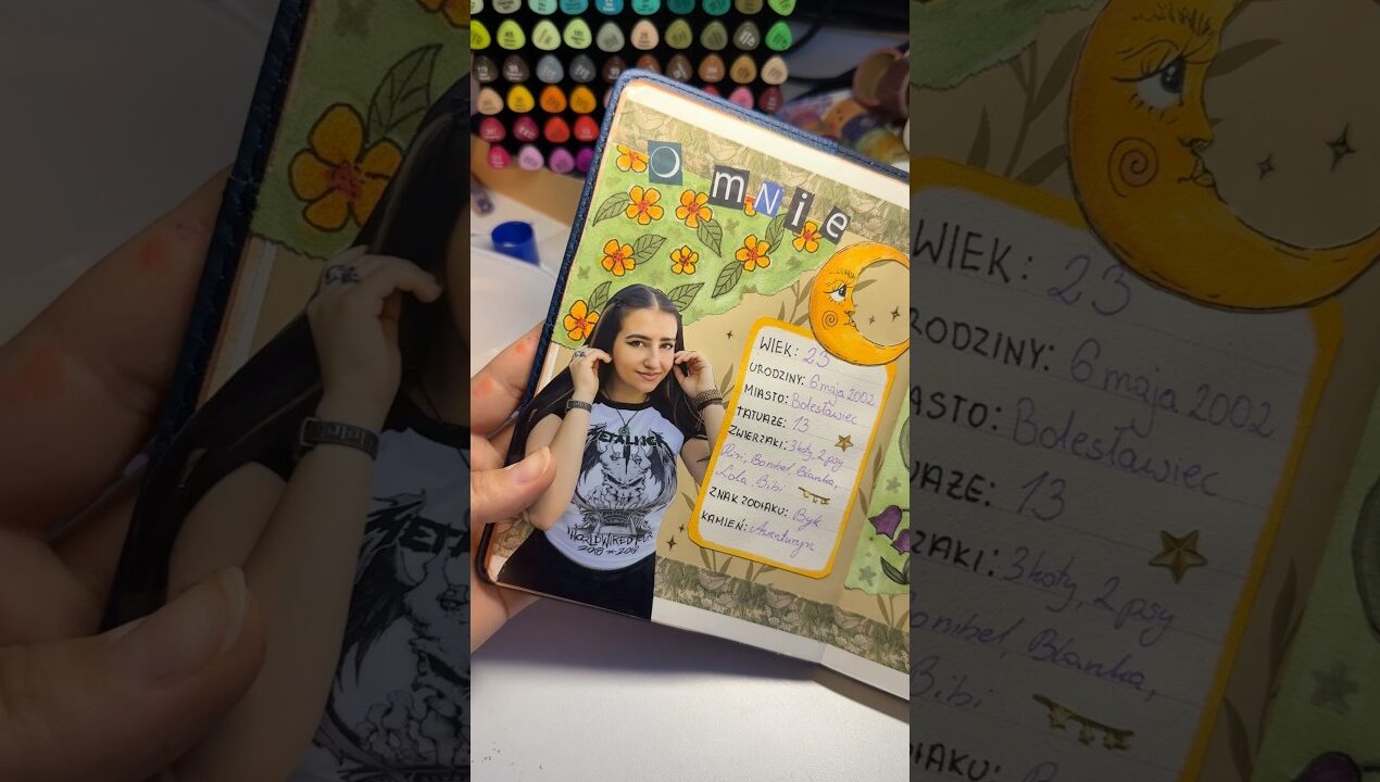 Dziennik ruszy w świat! 🌙 #pamietnik  #notatnik #diy #zrobtosam #journaling #journal #rysowanie
