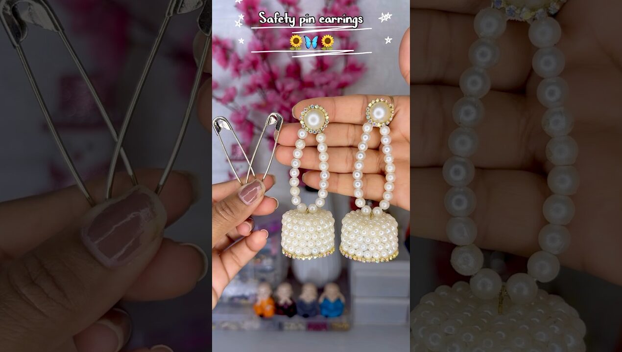 Safety pin earrings |#diy #shorts #viral #youtubeshorts