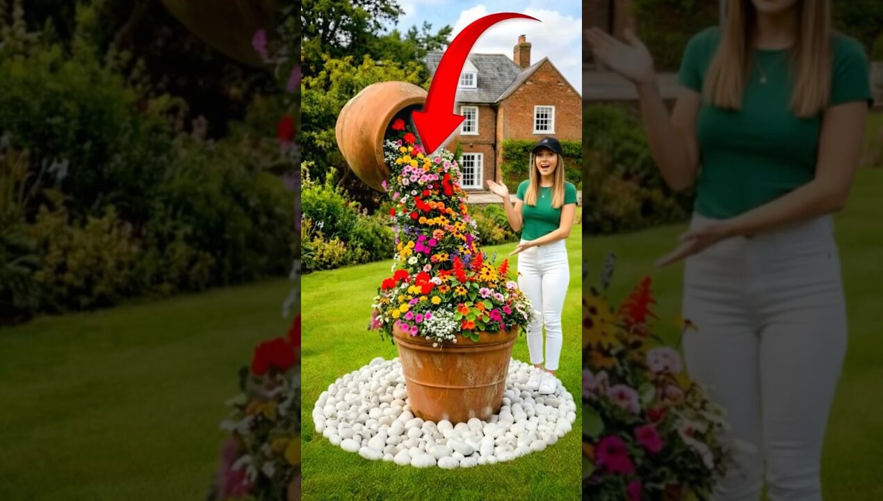 This Flower Pot Looks Like It’s Overflowing 😍🌸 | Amazing Garden Idea
