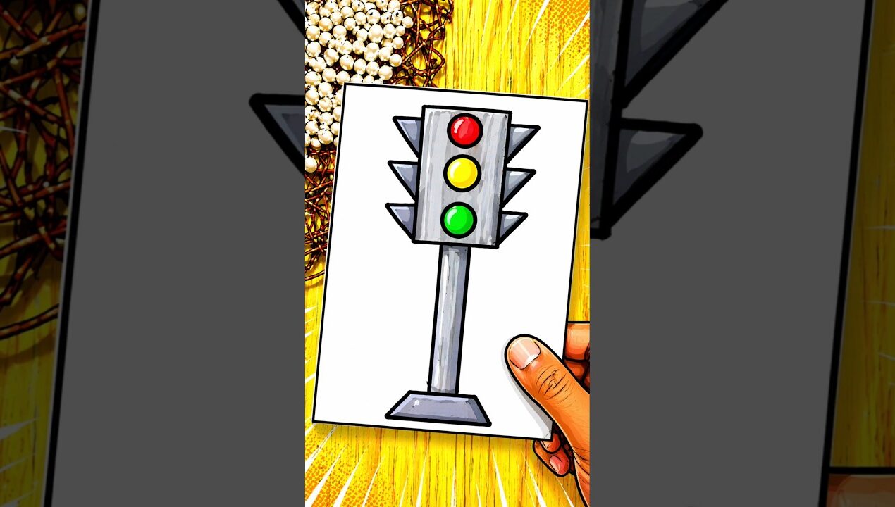 Traffic Signal Learning for kids ‪@ArasEasyArt‬ #diy #papercraft #easy #ideas #kidslearning