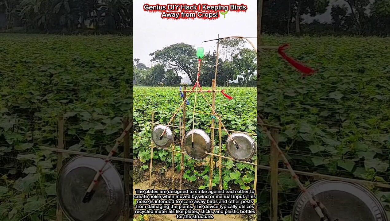 Genius DIY Hack | Keeping Birds Away from Crops! 🌱