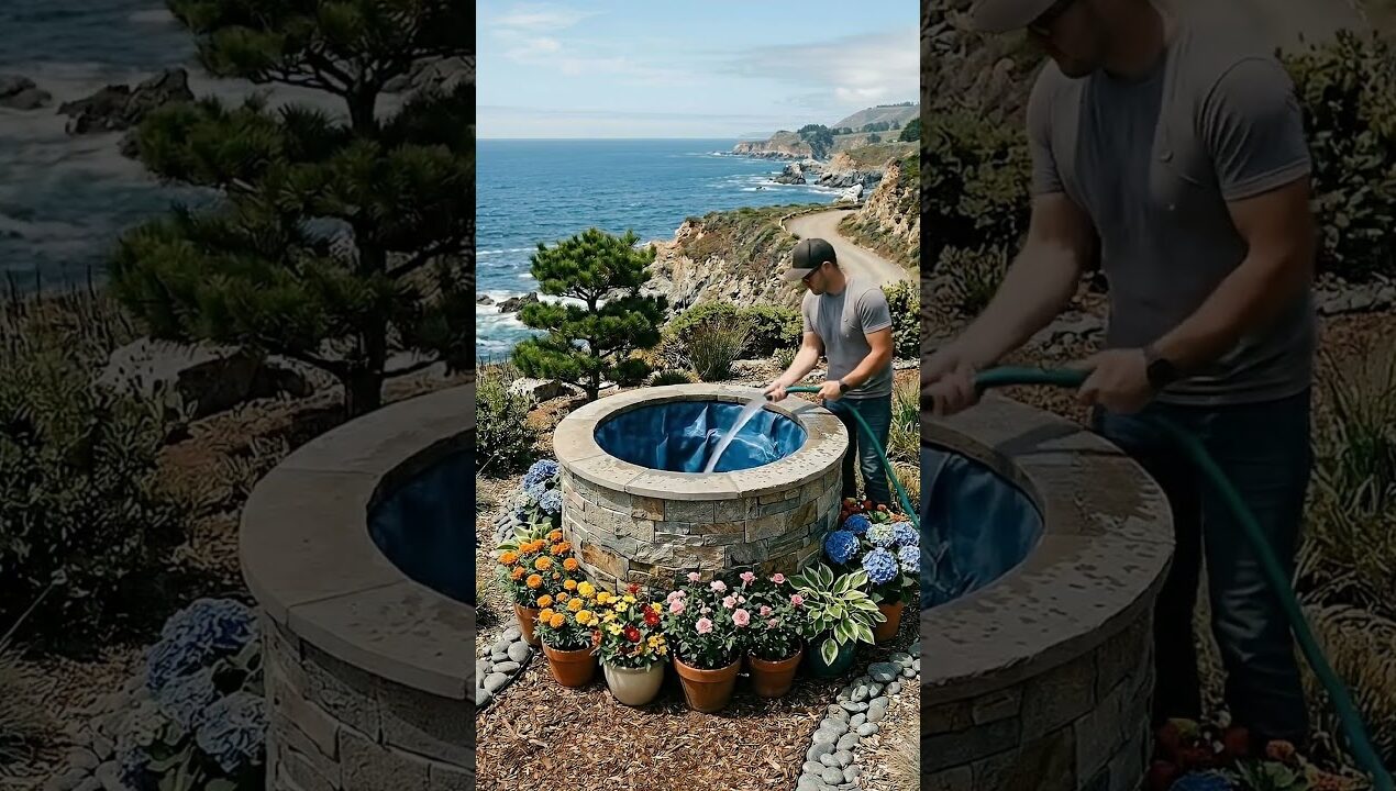 Don't Throw Away Old Tires! 🚜 Build a Stunning Stone Pond Instead 🐟