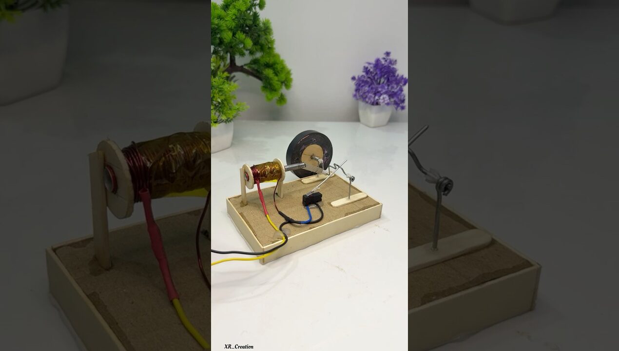 Solenoid engine easy science project homemade #shorts #engine #solenoidengine #youtube #diy #project