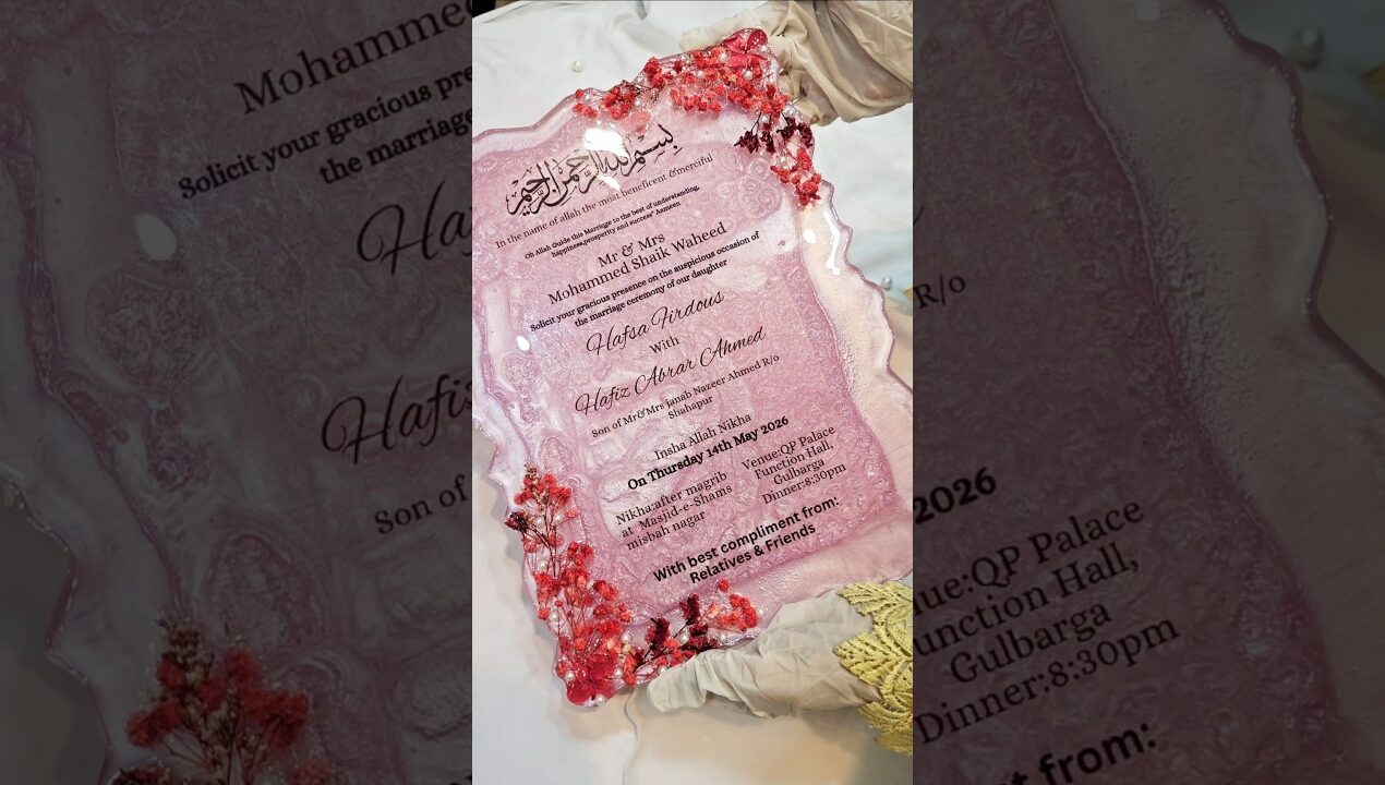 Handmade Resin Wedding Invitation🍂 Card#shorts#diy#resinartwork #resinweddingcard#invitationcard#