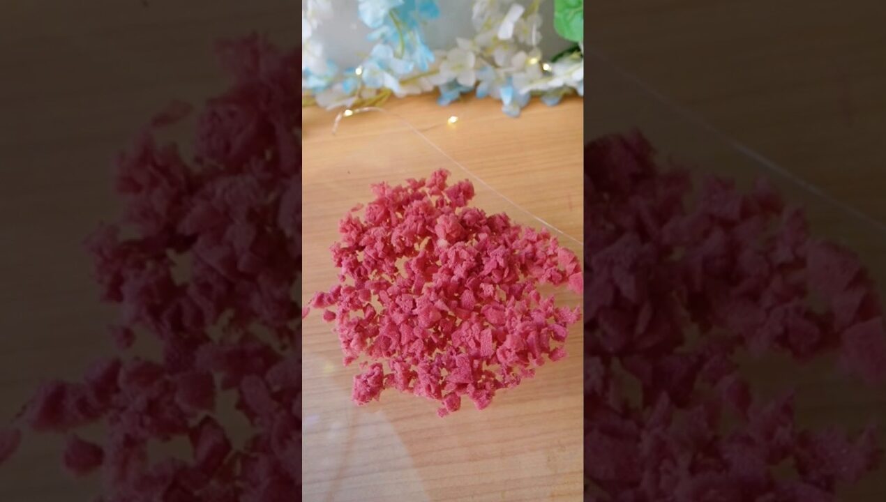 How to Make Cherry Blossoms Tree With Sponge/DIY Spring season craft #tree #craft #shorts