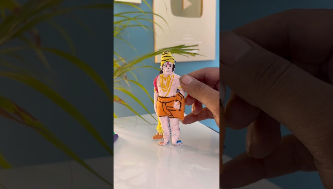 🫡I Made Clay Hanumana #shorts #clay #hanumanji #diy #trending #jomansovlogs