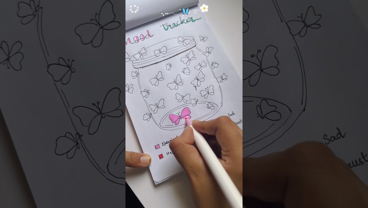 Mood tracker🎀#shorts #diy #journal #ideas #craft #art #how #easydiy #moodtracker
