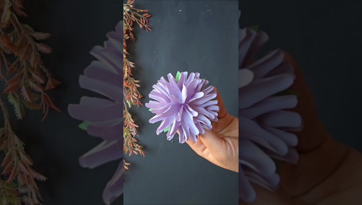 DIY Purple Paper Flower 🌸 | Beautiful Handmade Craft | #shorts