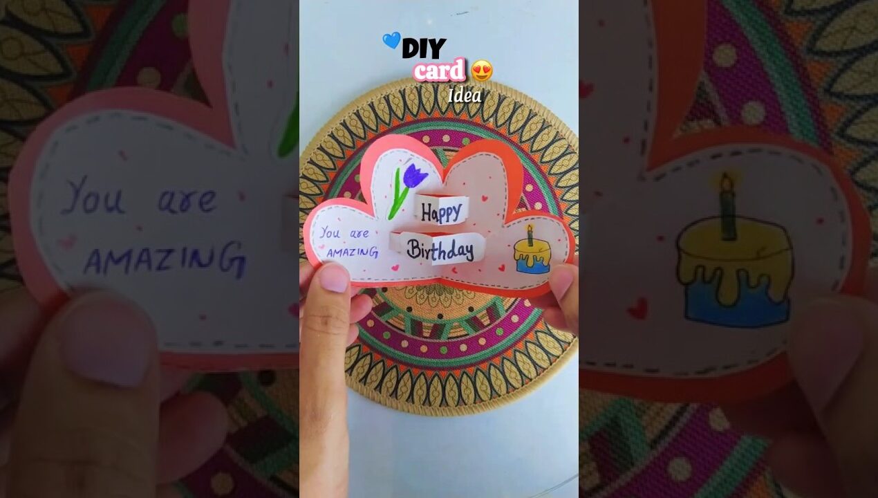 DIY Birthday card idea💌 #shorts #diy
