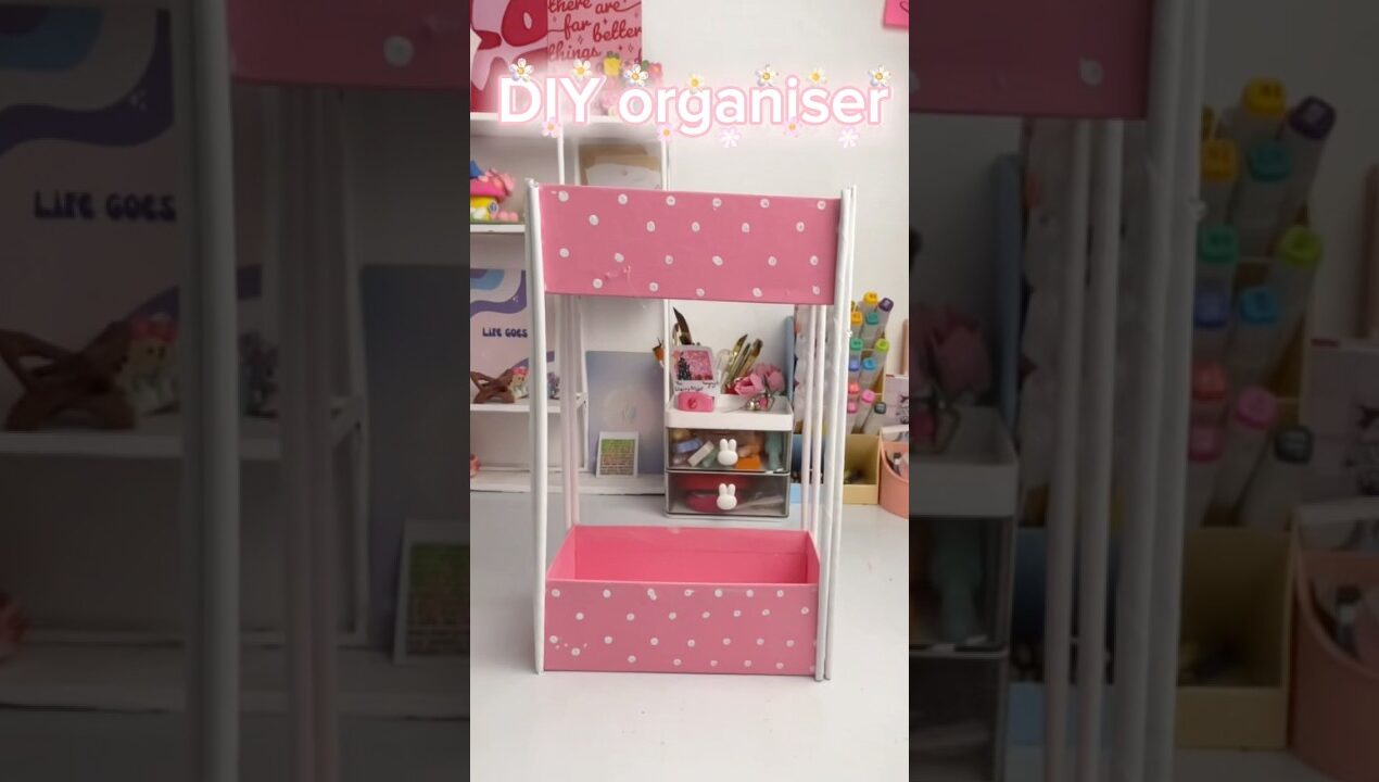 DIY organiser 😱🎀￼ | ifzacraft | #diy #craft #handmade #cute