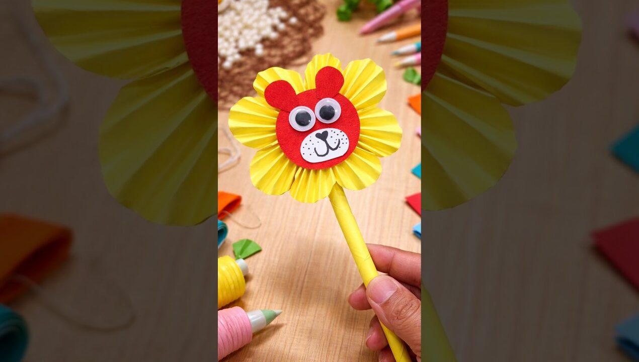 Paper Lion craft ideas/ Paper se lion kaise banaen #ytshorts #craft #shorts #viralshort #papercraft