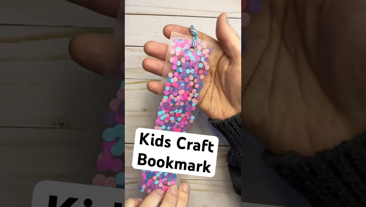 Easy DIY Bookmark for Kids | Fun Paper Craft Activity with Contact Paper and Hole Punch