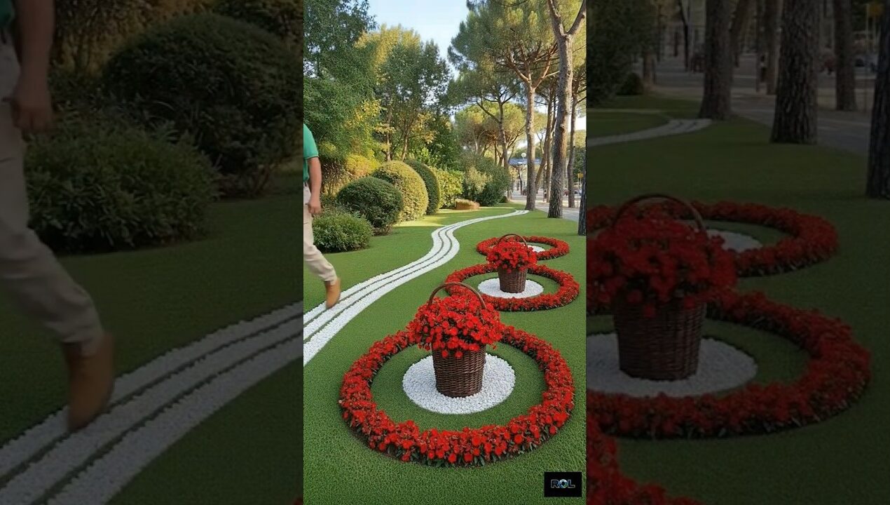 Oddly Satisfying Garden Design Transformation 🌿✨ #shorts #viral #relatable #garden #diy #asmr