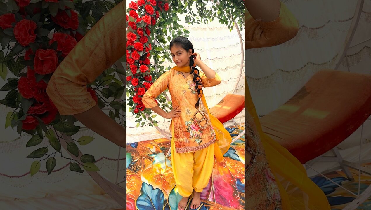 patiyala suit ke liye banaya paranda #diy #craft #viralvideo