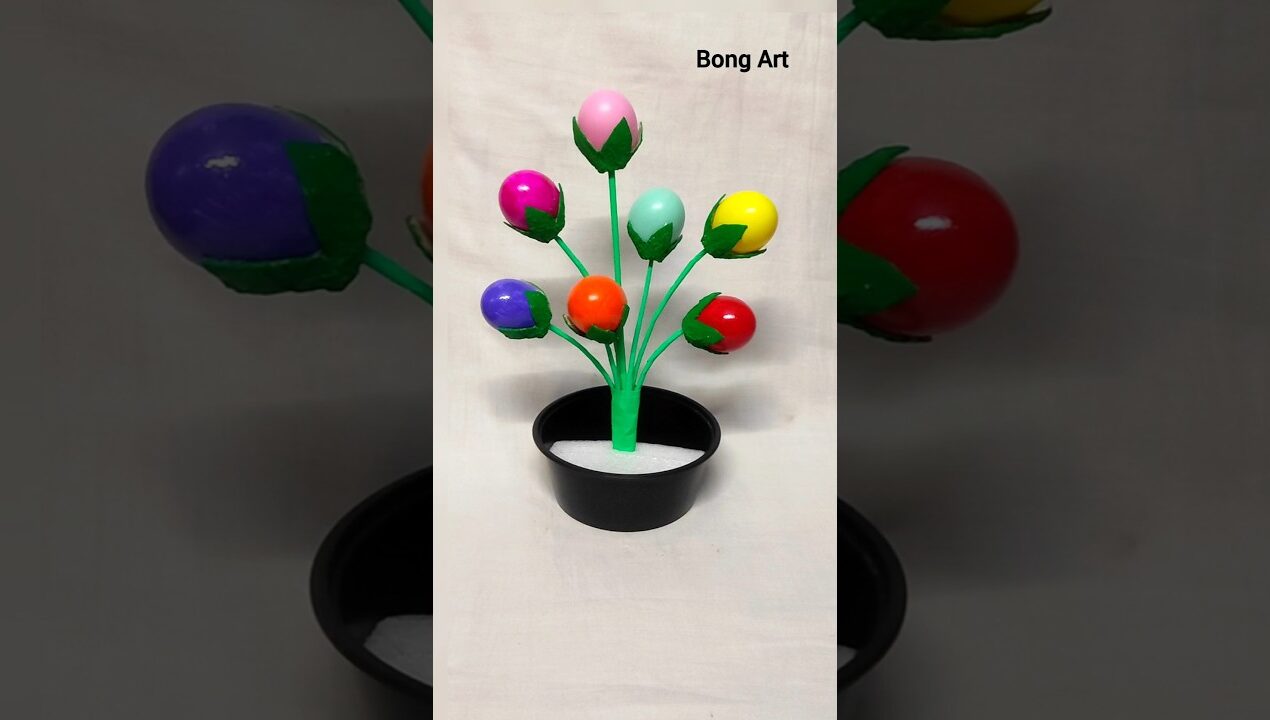 Unique Creative Egg Shell Craft Idea #shorts #bestoutofwaste #craft #recycling #ideas #youtubeshorts