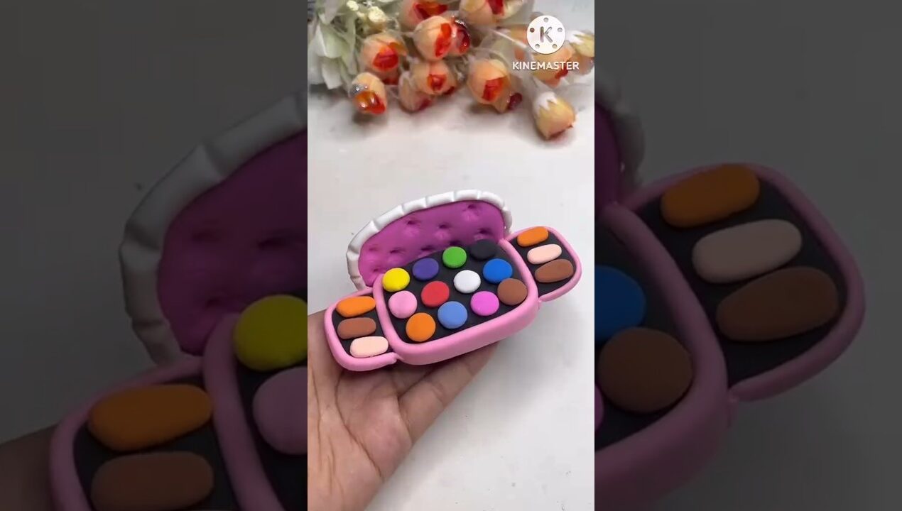 DIY idea 💞 How to make easily mekup box with Super clay #trend #shots #painting #viral