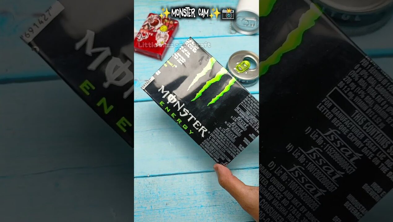 Monster Cam🔥📸| DIY Ideas with empty can | Monster energy drink #diy #bestoutofwaste #cancraft #art