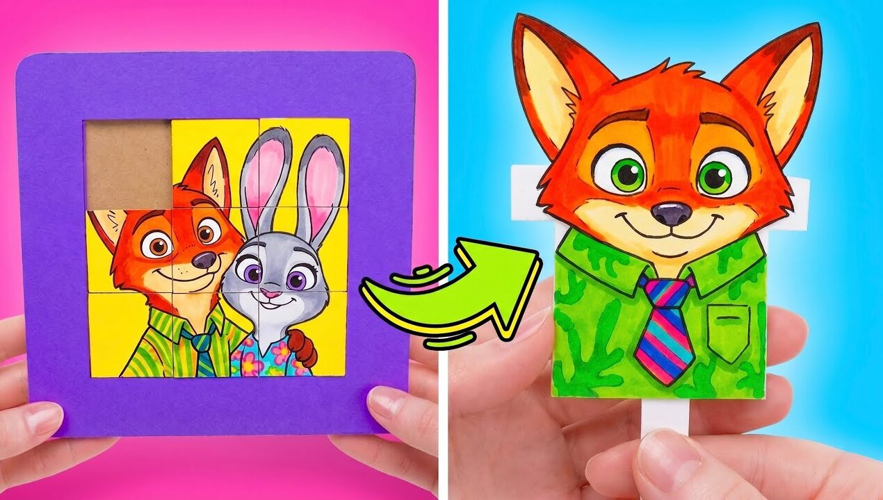 ¡Manualidades DIY de Nick y Judy! ✂️🦊🐰 Ideas de papel súper divertidas