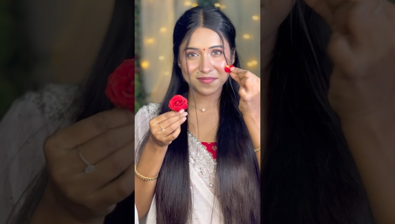 Peel off rose lipstick😱|real rose#youtubeshorts#shorts#diy#hack#lipstick#rose#makeup#latest#wedding